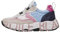 VOILE BLANCHE CLUB105.-Sneakers in Suede e Tessuto Tecnico-Bianco, Bianco-Rosa 39