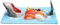 Plato para servir sushi, plato de sushi de cerámica con forma de tiburón, plato de sushi de porcelana estilo japonés, plato de comida de porcelana para salsa de soja, platos de cena para