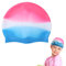 Cuffia Piscina Bambini, Cuffia da Nuoto in Silicone Impermeabile, Cuffie Piscina Donna Capelli Lunghi, Cuffia con Bordo Rinforzato Morbido per non Bagnare i Capelli in Piscina