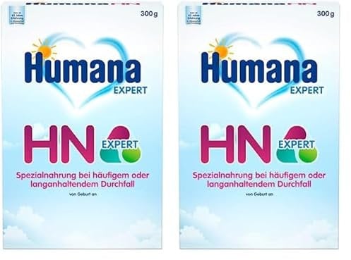 Humana HN Expert, von Geburt an, Spezialnahrung bei häufigem oder langanhaltendem Durchfall, unterstützt die Normalisierung des Stuhlbildes, mit Banane, 300 g (Packung mit 2)