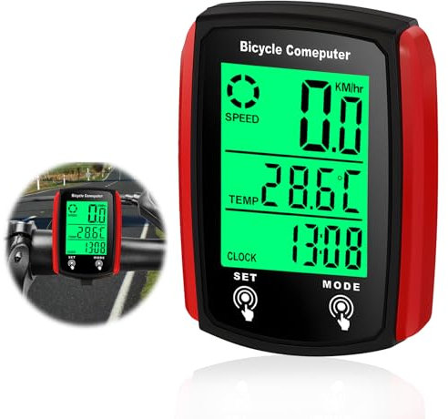 SMCEHEYA Bike Computer Touch Screen Cycling Computer 19 Functions IP54 Outdoor Cycling Wired Bike Speedometer Universal Waterproof LCD Backlight Display Outdoor Cycling Exercise Accessories