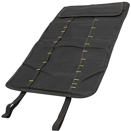 Cabilock Bolsa Para Cuchillos Enrollable Para Chef 22 Ranuras Gran Capacidad Lona Resistente Portátil Uso Profesional y Accesorio De Almacenamiento Negro