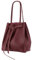 SH Leder ® Damen Echt Rindleder Shopper mit schleife und Innentasche in vielen Farben Schultertasche Henkeltasche 29x33cm Sandra G535 (Dunkelrot)