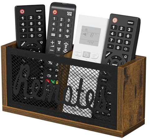 YINMIT Fernbedienungshalter, Wandhalterung, TV-Fernbedienungshalter für Wand, Fernbedienungs-Caddy für Tisch, Fernbedienung, Organizer, geteilte Aufbewahrungsbox für Wand, Tisch, Wohnzimmer
