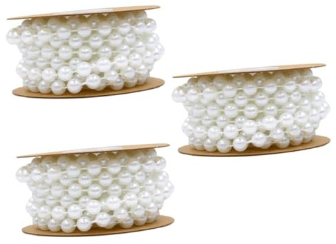 GHMYU Artificial plants 3pcs String Decoration Beads Chain Artificial Plant Pearl Beads Garland White Cotton Ball Flowers flowers