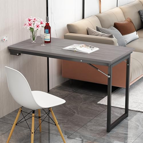 Platzsparender Wandklapptisch 120x60cm - Multifunktionaler Laptop & Esstisch für Wohnzimmer, Küche & Esszimmer - Einfache Installation Schwebendes Design Kompakt & Stilvoll