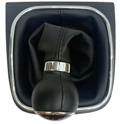 X psblty Schaltknäufe Für Golf 5 V MK5 MK6 Für Jetta R32 2004-2014 Auto-Styling 6 Gang-Schalthebel Schaltknauf Mit Leder-Boot-Kragen-Hülle Auto Schaltknauf(Black cap 6G boot)