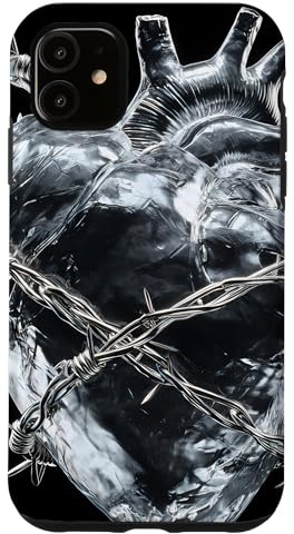 Ice Heart Barbed Wire Anatomy Art Case for iPhone 11