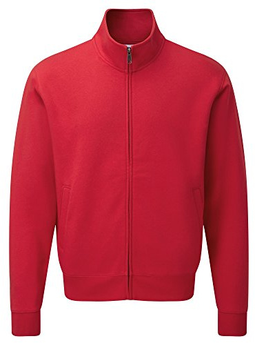 Russell Mens Authentic Full Zip Sweatshirt Jacket (M) (Classic Red)