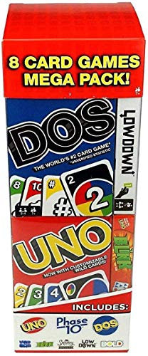 Mattel Games 8 Kartenspiele Mega Pack - Uno, Phase 10, DOS, Mad Gab, etc