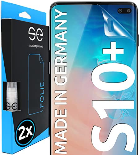 2x se® 3D SCHUTZFOLIE Transparent für Samsung Galaxy S10 Plus,Selbstheilend, 100% Fingerabdruck & FaceID kompatibel, einfache blasenfreie Installation, Ultra-Klar, Stoß-Kratzfest, aus Deutschland