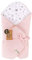 SweetDreams Baby Einschlagdecke, Schlafsack, Wickeldecke für Neugeborene und Kleinkinder, Baumwolle 0-12 Monate, super weich, 75 x 75 cm (1024) (Rosa/Stern)