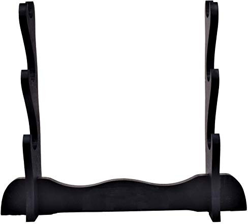 Royal Plus Triplo Supporto da Tavolo in Legno Porta Katana