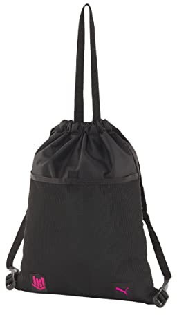 PUMA Unisex Krü Gymsack Turnbeutel, Schwarz-Fuchsia P (Mehrfarbig)