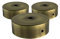 AMARCORDS - 3 Baldachin rosetten aus Metall, Farbe MESSING, Lampengehäuse komplett mit Kabelklemmenzubehör, Schrauben und Deckenhalterung. Durchmesser 77 mm, Höhe 26 mm
