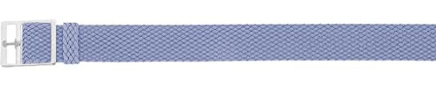 Uhrenarmband Perlon in 18/20 mm Textil Retro Geflochten Atmungsaktiv Eichmüller (Taubenblau, 20 mm)