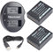Newmowa NP-W126 2 Batteria e Doppio Caricatore USB per Fujifilm NP-W126 NP-W126S e Fuji FinePix HS30EXR HS35EXR HS50EXR X100F X-E1 X-E2 X-E2S X-E3 X-H1 X-Pro1 X-Pro2 X-T1 X-T2 X-T3 X-T10 X-T20 X-T100