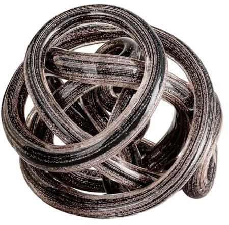 Torre & Tagus Orbit Glaskugel, 11,4 cm Durchmesser, Gold-Metallic-Schwarz