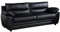 Vente-unique-Sofa 3-Sitzer - Kunstleder - Schwarz - Manoa
