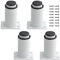 XINMEIWEN Lot de 4 pieds de meubles réglables en métal robuste pour table, lit, canapé (80 mm-120 mm, blanc)