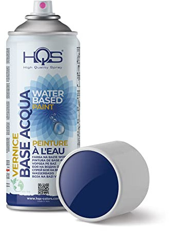 HQS Bomboletta di Vernice Spray 400ml Base Acqua Colori Ral (Ral 5013 Blu Cobalto)