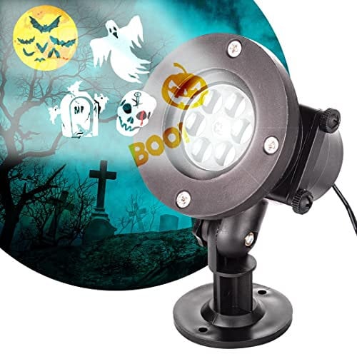 Christmas Outdoor LED Light Projector - Includes 12 Interchangeable Seasonal Slides