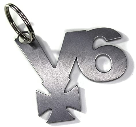DUB SPENCER V6 Schlüsselanhänger Oldschool mit Kreuz aus EdelstahlV 6 mit Iron Cross Anhänger