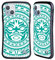 Head Case Designs Tiki Azzurro Pattern Polinesiani Cover Ibrida Compatibile con Apple iPhone 14
