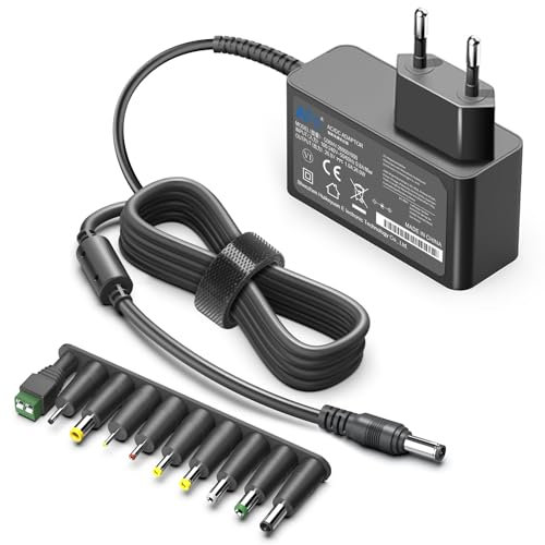 KFD Universal 26V 1A Netzteil Ladegerät Ladekabel für Akitas V8 22,2V Akku-Staubsauger Levoit LVAC-120, IAB 1801 XT212A Hoover 100, Ersatzteile Adapter MAXXMEE PC-P012E, Bluetooth-Lautsprecher, Router