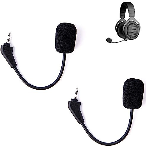 V-MOTA 2-Pack Replacement Game Mic TNE Microphone Boom Compatible with Corsair HS50 HS60 HS70 Pro PS4 Xbox One Computer PC Mac Gaming Headsets