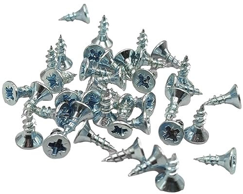 10mm screws M3 Self-Tapping Wood Screw Zinc Plated Small Silver Long 10mm x 3.5mm (0.40x0.14) Box of 100pcs