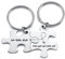PiercingJak Puzzle Paar Schlüsselanhänger mit Gravur Ich Liebe Dich Pass Gut Auf Dich Auf, 2 Stücke Edelstahl Partner Liebe Freundschaft Schlüsselbund Beziehungs Reise Geschenk