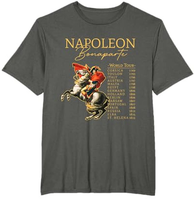 Napoleón Bonaparte World Tour Divertido Amante de la Historia Militar Camiseta