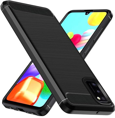 ivoler Silikon Hülle für Samsung Galaxy A41, [Militärischer Schutz] Stoßfest Handyhülle, Dünne Weiche Flexible TPU Kratzfest Schutzhülle Anti-Fingerabdruck Case Cover, Schwarz