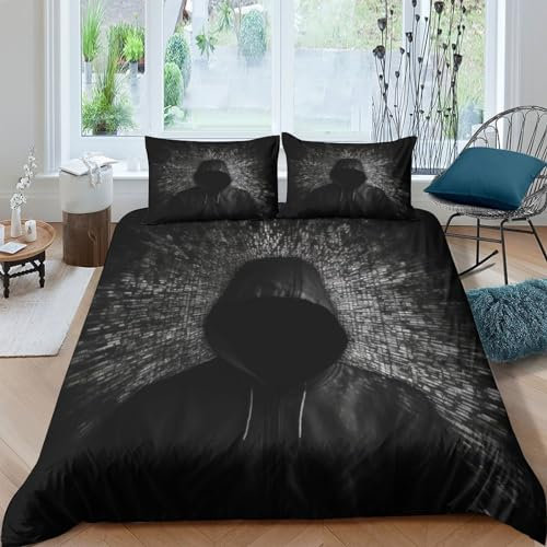 MekUk Kerze Hochwertiges Duvet Cover Set Aus Mikrofaser, Gott 3-teilig - Quilt Cover Mit Verstecktem Reißverschluss Und Pillowcases Für Komfort Und Stil Double（200x200cm）