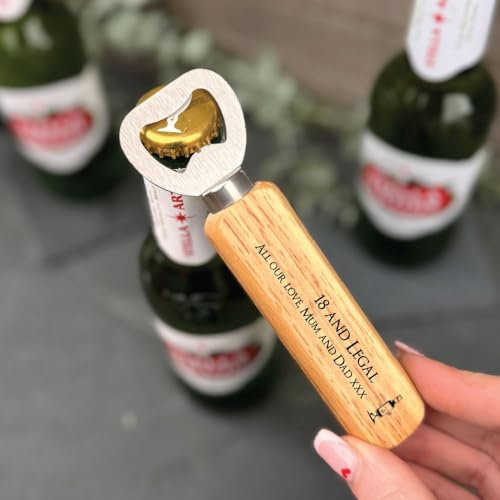 Personalised 18th Birthday Gift for Him, Beer Drinks Bottle Opener, Gift for Son Boyfriend Husband Men, 18th 21st 30th 40th 50th Birthday