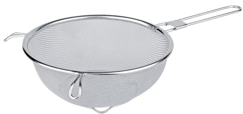 ACAN Tradineur - Colador de acero inoxidable de malla con patas - Escurridor para realizar labores de cocina - 18 cm