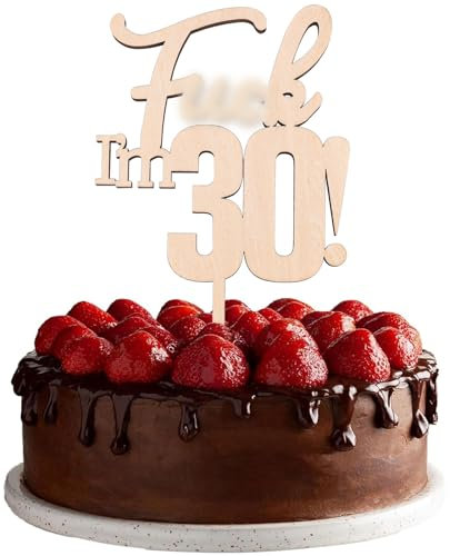 VIKY® Cake Topper Geburtstag 30,Holz Torten Deko 30 Geburtstag Mann Frau,30 Geburtstag Deko Kuchen Topper,Tortendeko 30 Geburtstag Kuchen Deko,30th Birthday kuchendeko,30 Geburtstag Party Kuchen Deko