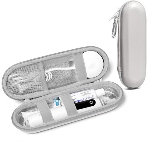 Nincha Hartschalen-Etui für elektrische Zahnbürsten - Geeignet für Oral-B iO/Pro/Smart Serie, Philips Sonicare elektrische Zahnbürsten, Weiß