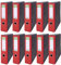 DONAU ECO Ordner Basic/Economy / A4 8 cm Breit / 10er Pack - 10 Stück/Farbe - Graumelange mit Rot/Briefordner Büroordner Pappordner