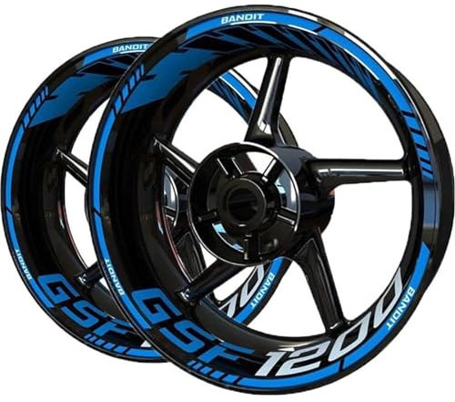 CSSPDM Einfach installieren Motorrad-Radaufkleber, Aufkleber, Radaufkleber, Aufkleber-Set, Zubehör Für S&uzuki GSF1200 GSF 1200 Bandit(Style 3)