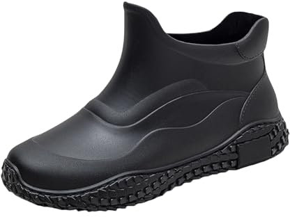 Stivali da pioggia da uomo stivali da pioggia scarpe da acqua scarpe basse in gomma casual moda all'aperto lavoro pesca lavaggio auto cucina antiscivolo copriscarpe stivali da pioggia stivali marca,