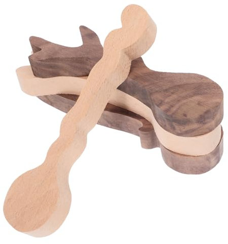 CIMAXIC 4pcs DIY Wooden Craft Kit Unfinished Spoon Blanks for Wood for Beginners and Enthusiasts