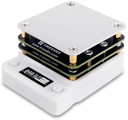 Treedix Mini Soldering Hot Plate, PD65W 20V with LED Screen Electric Hot Plate Preheat Soldering Station,Heating Area 56mm×56mm,Preheat for Soldering Electronic Components Electronic Repair Lab