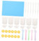 VILLCASE 5 Sets Glue Mixing Tool Dispenser Measuring Cups for Candle Making Glassware Drinks Kits Paint Measuring Cups Light Cake Molds Baking Stackable Silicon Tins Stir Plastic re-usable