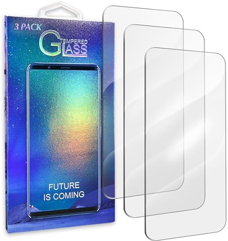 JELLYEA Lot de 3, Verre Trempé pour iPhone 16 Film Protection écran Bulles d'air Ultra Résistant Dureté 9H Glass pour iPhone 16, 6.1,Transparent