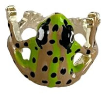 FackLOxc Elegante Ringe mit offenem Mund und Fröschen, inspiriert von jugendlichen Fröschen, kreatives offenes Ring-Accessoire für den Alltag, Silikon