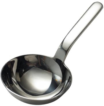 Tuesoa Cucharón de Sopa Profundo Espesado de Acero Inoxidable, Manejar Corto, Cuchara Grande de Cabeza Redonda, Cucharón de Sopa para Beber, Cuchara para Comer Fideos