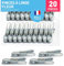 culiclean Pince a Linge Fleur – Pinces à Linge – Epingle a Linge – Fabriqué en France – 80mm x 15mm – Ultimate Gray-Blanc – Lot de 20 Pièces