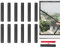 Clips para mosquiteras, 12 unidades, clips autoadhesivos, tiras magnéticas para mosquiteras, clip de ventana con imán, clips para ventanas, para pantallas de mosquiteras, color blanco